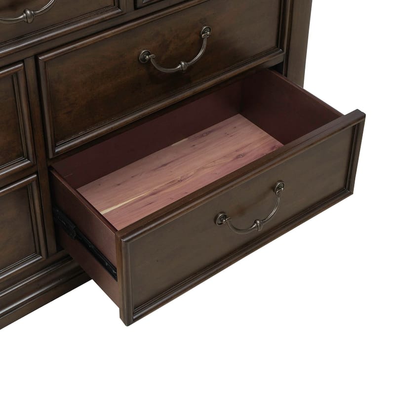 Arden Road Satin Cherry Poplar Dresser for Bedroom Storage - 6, 8, or 10 Drawers