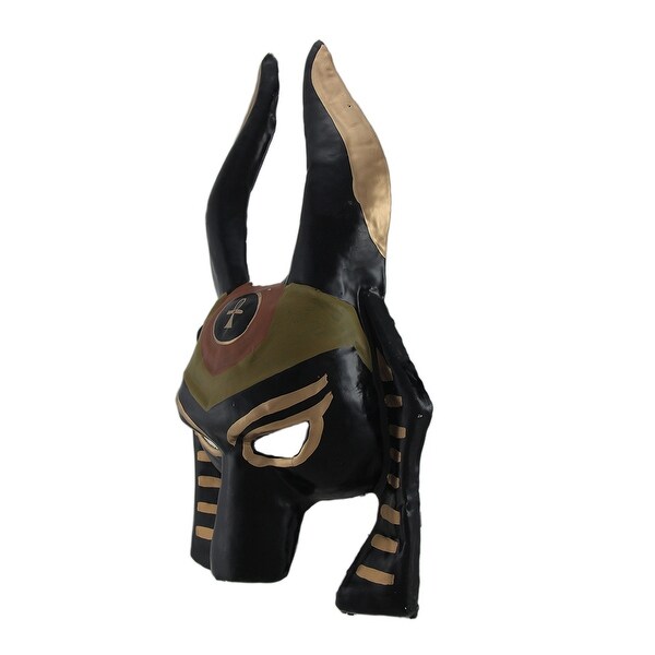 Anubis Egyptian Jackal-Headed God Adult Face Mask - 14.5 X 9 X 3.5