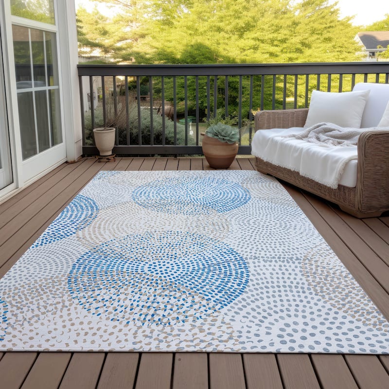 Machine Washable Indoor/ Outdoor Chantille Contemporary Rug
