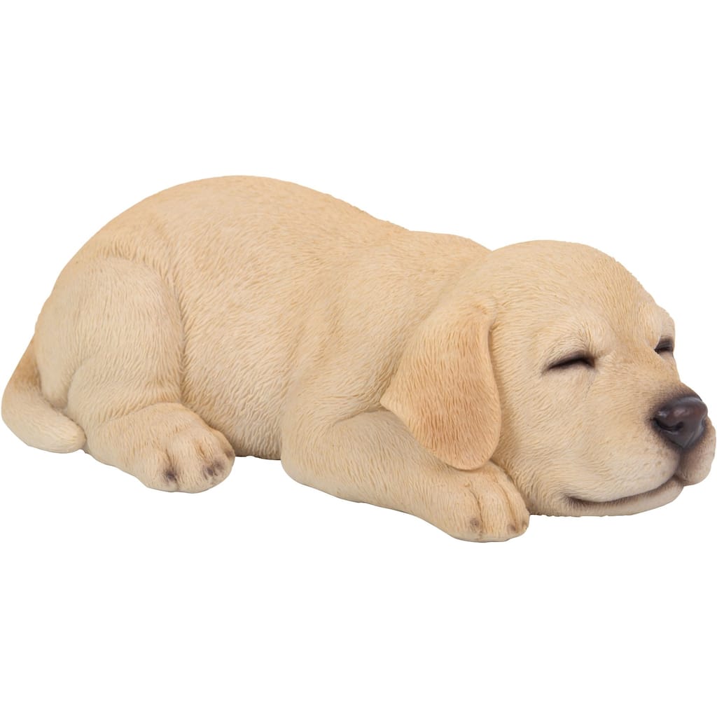 6.75" Sleeping Labrador Puppy Outdoor Garden Statue