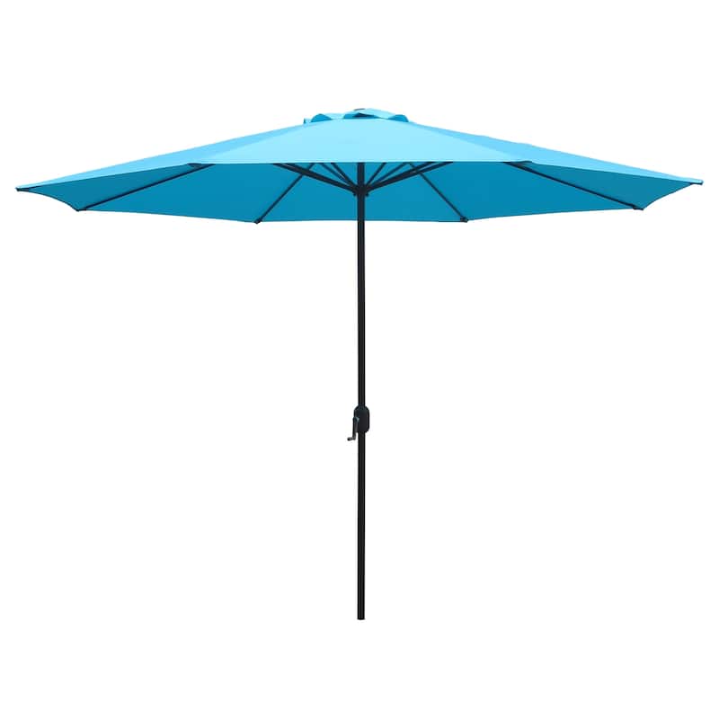 Maypex 11 Feet Round Market Patio Umbrella - Aqua
