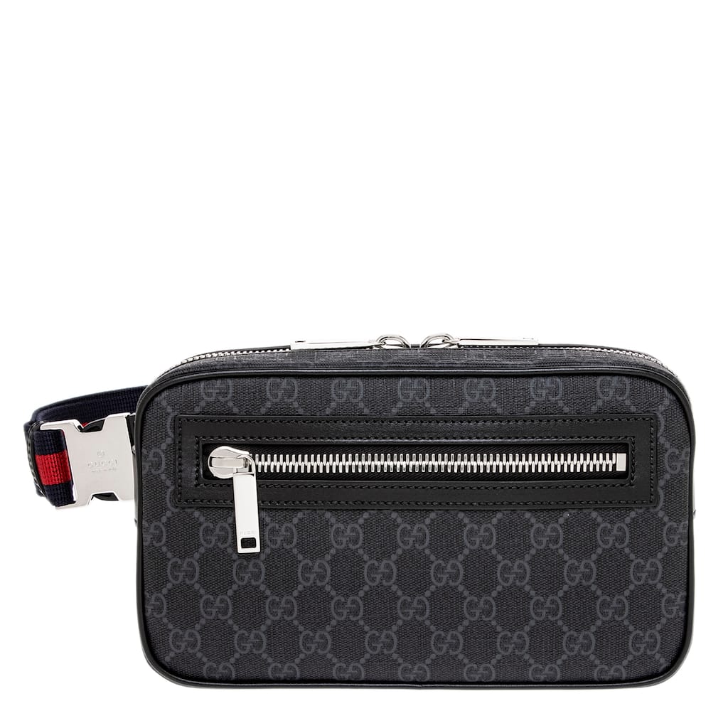 Gucci Men's GG Supreme Belt Bag - Black