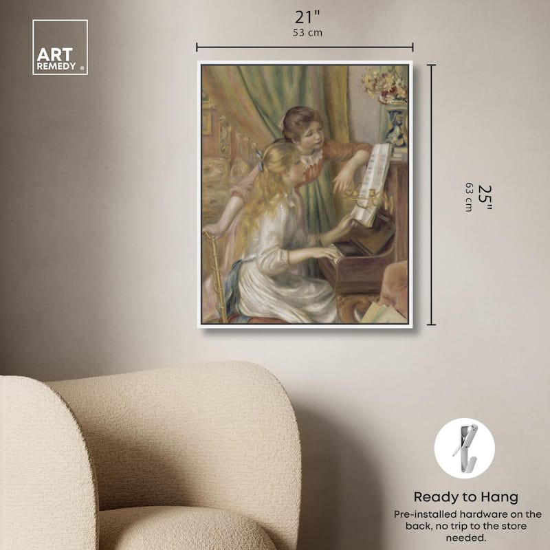 Young Girls at the Piano Canvas by Art Remedy