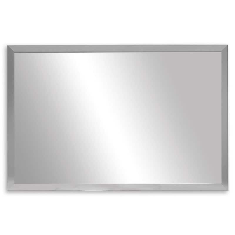 Frame My Mirror Satin Nickel Framed Mirror, Ellis Design