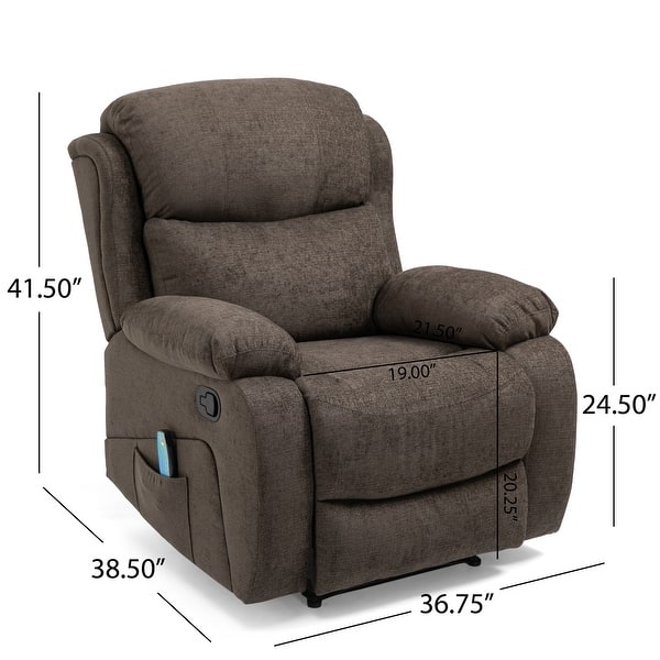 Porterdale Indoor Pillow Tufted Massage Recliner By Christopher Knight Home Overstock 32537783