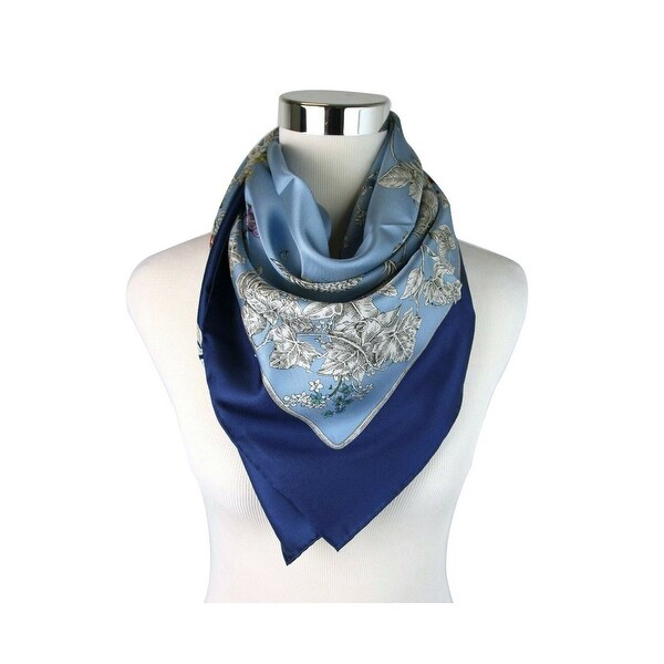 blue silk scarf