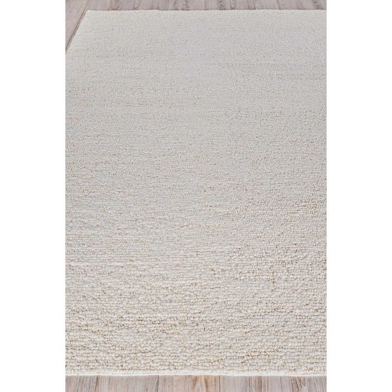 EXQUISITE RUGS Borelli Hand-loomed New Zealand Wool Ivory Area Rug.