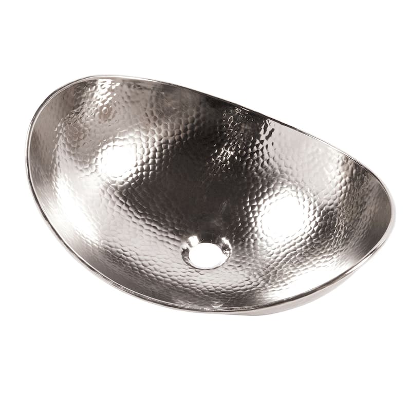 Confucius 19" Vessel Bathroom Sink in Nickel