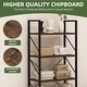 preview thumbnail 3 of 4, Moasis Industrial 62" Tall 5-Tier Bookshelf Open Shelf Bookcase for Living Room