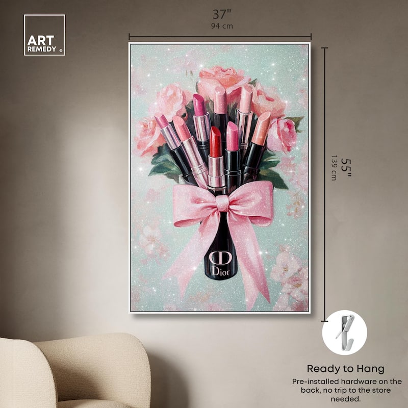 Petitie Bouquet of Lipsticks Canvas by Art Remedy
