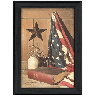 Art Print Framed BJ175 God and Country Plaque By Billy Jacobs 