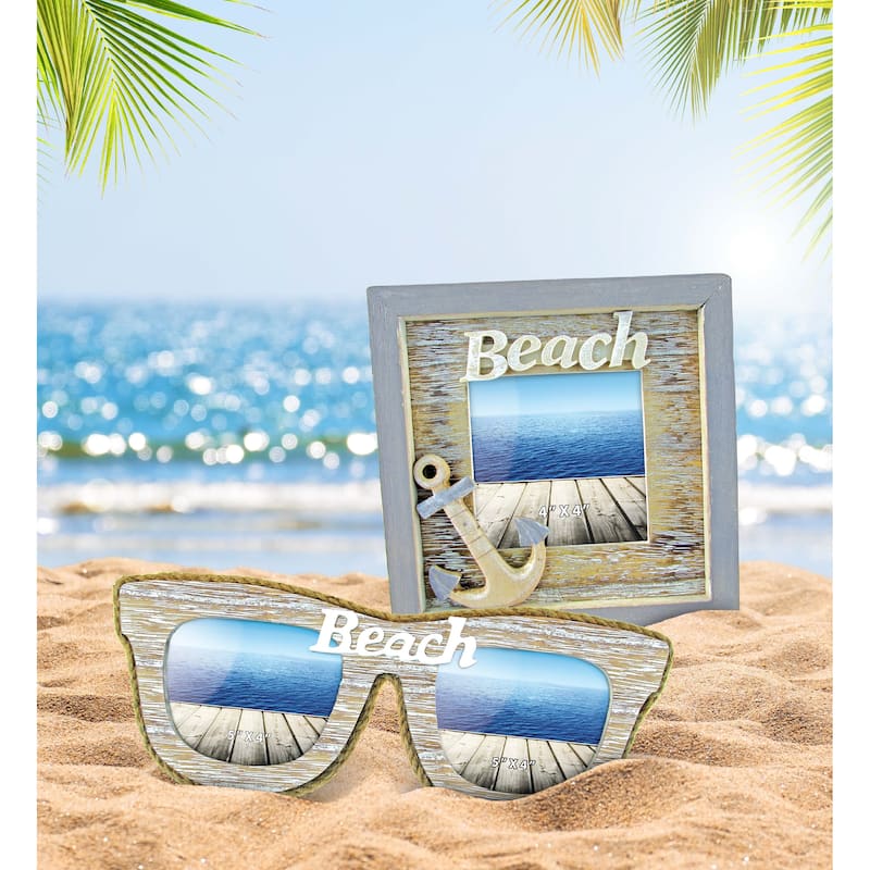 CoTa Global Vintage Beach Sunglass Double Photo Frame and Beach Frame