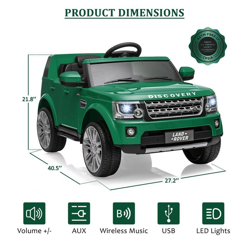 Ride on Car Licensed Land Rover 12V 4.5 MPH Ride on Toys