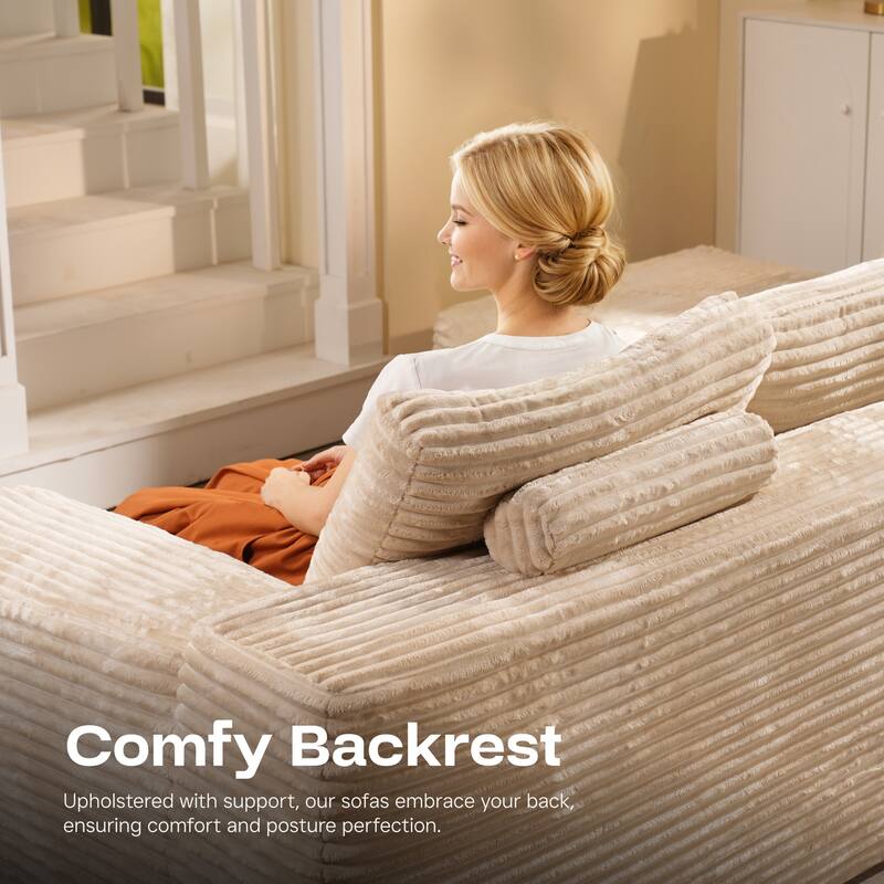 ​​OVIOS Modern Minimalist No-Assembly Living Room Set​