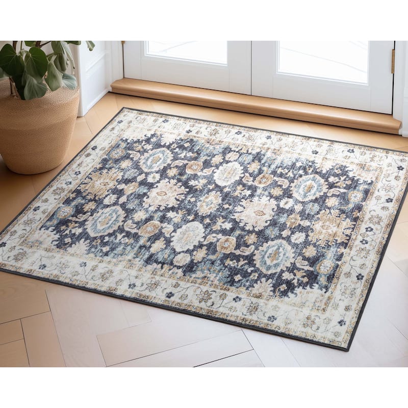 Well Woven Elle Basics Gala Vintage Botanical Washable Rug
