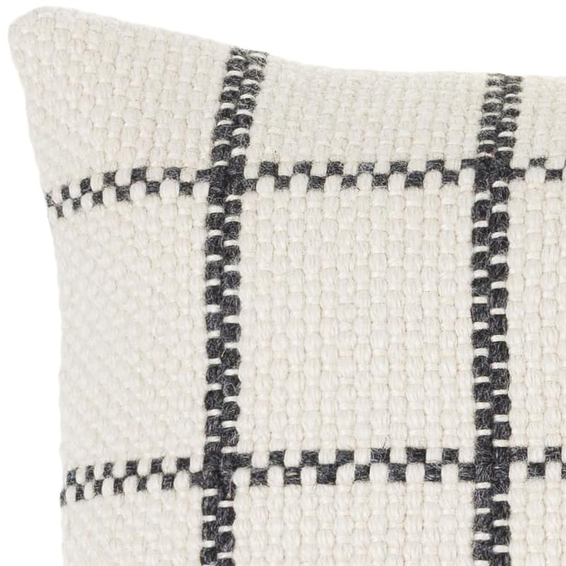 Daze Hand Woven Checkered Throw Pillow
