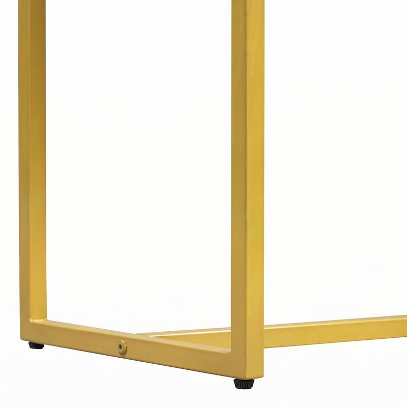 Modern Sleek Console Table with Storage,White