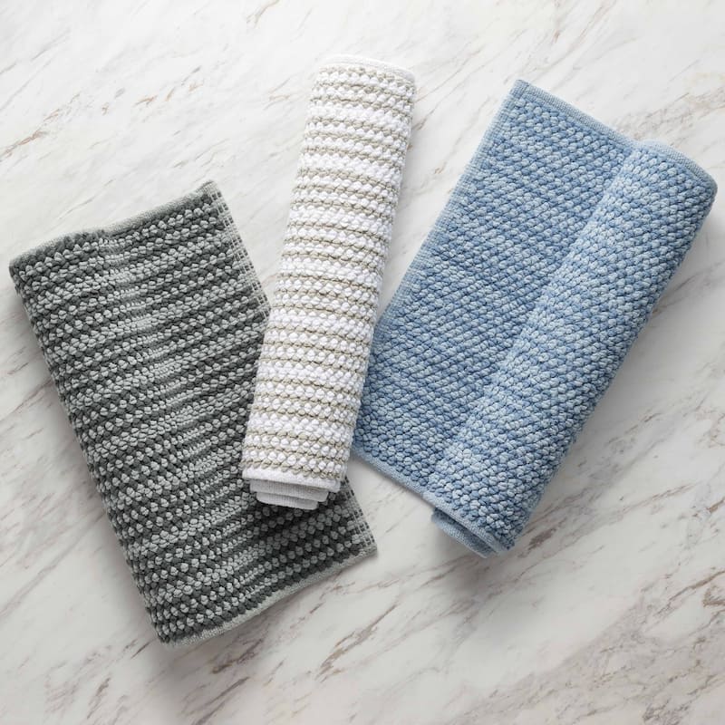 Martex Restore Contrast Stripe 100% Cotton Bath Rug