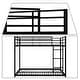 preview thumbnail 14 of 26, Modern Minimalist Metal Low Bunk Bed Black - Full over Full