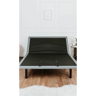 Black and Grey Flex Head King Adjustable Bed Base With Head and Foot Position Adjustments