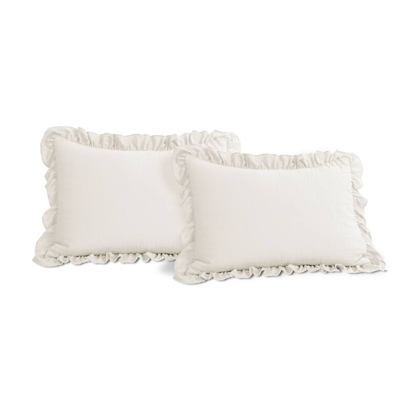 Lush Decor Reyna Ruffled Shabby-chic Comforter Set