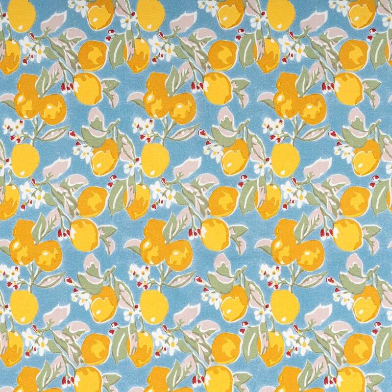 Couleur Nature Citron Tablecloth - Blue - 59" x 59"
