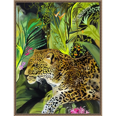 Leopard King by Josie George Framed Canvas Wall Art