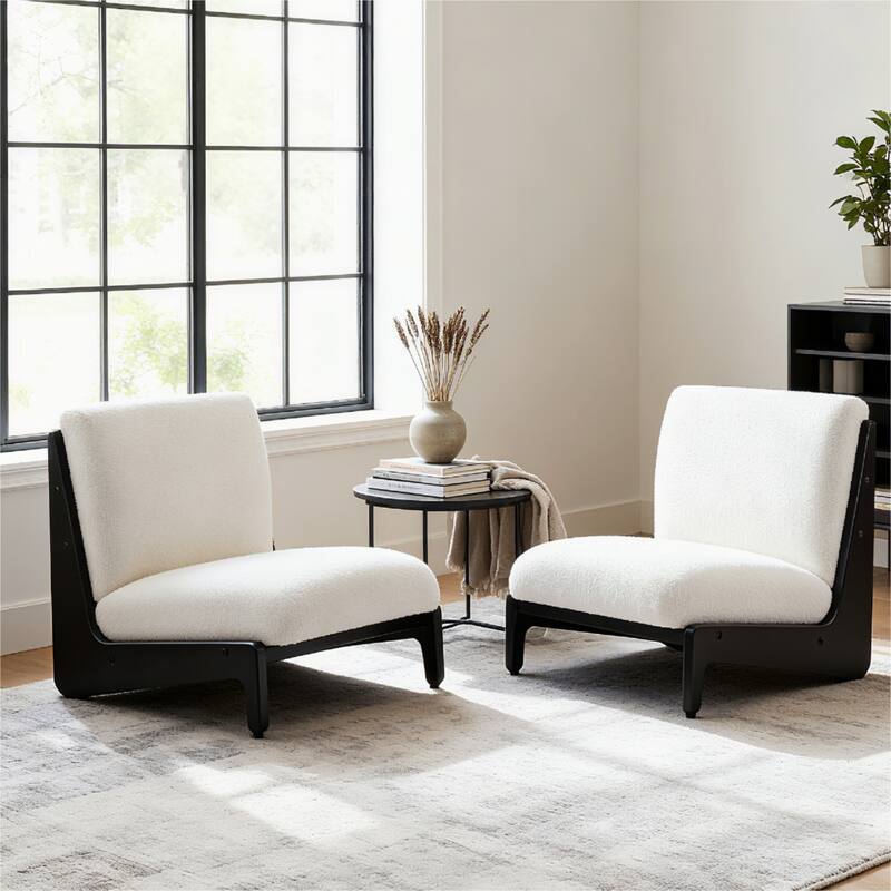 Christopher Knight Home - Modern Rubber Wood + Fabric Accent Chair