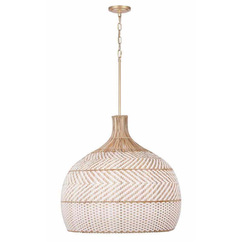 Zanzibar 6 Light Soft Gold Chandelier - 26"W x 25.25"H x 26"D
