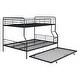 preview thumbnail 16 of 15, Full XL Over Queen Size Metal Bunk Bed with Twin Size Trundle