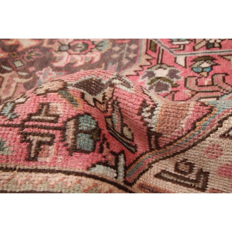 ECARPETGALLERY Hand-knotted Antalya Vintage Dark Pink Wool Rug - 6'6 x 9'8