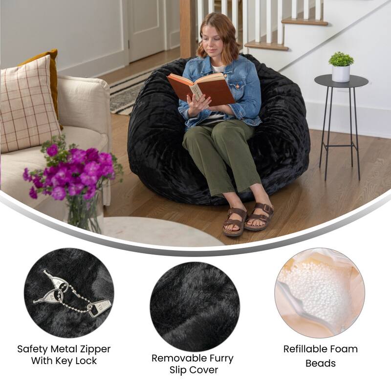 Oversized Refillable Bean Bag Chair for Kids and Adults
