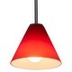 preview thumbnail 5 of 4, Access Lighting Martini - E26 LED Rod Pendant - Oil Rubbed Bronze Finish - Red Glass Shade