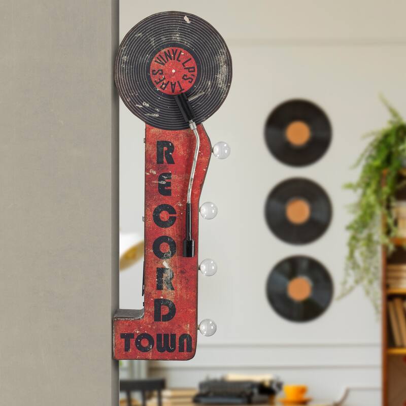 Record Town Vintage LED Marquee Sign