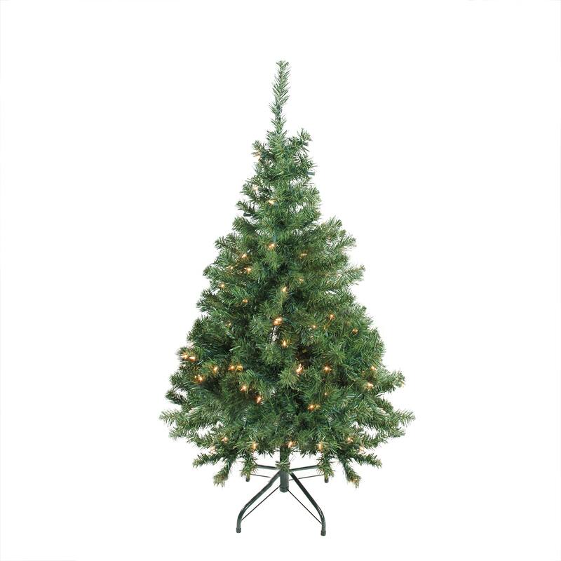 4' Pre-Lit Niagara Pine Medium Artificial Christmas Tree Clear Lights - 4 Foot