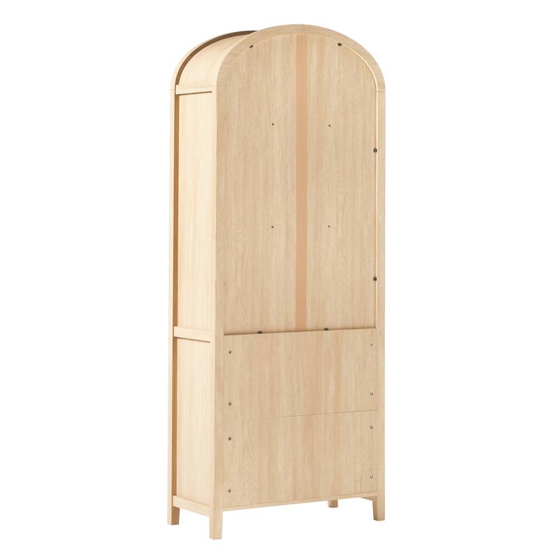 Middlebrook Designs Arched Tall Bookcase with Glass Doors