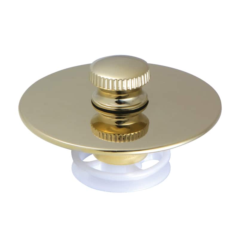 Kingston Brass Trimscape Cover-Up Tub Push-Pull Drain Stopper - Polished Brass