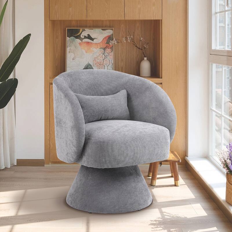 Upholstered Swivel Armchair (Set of 2)