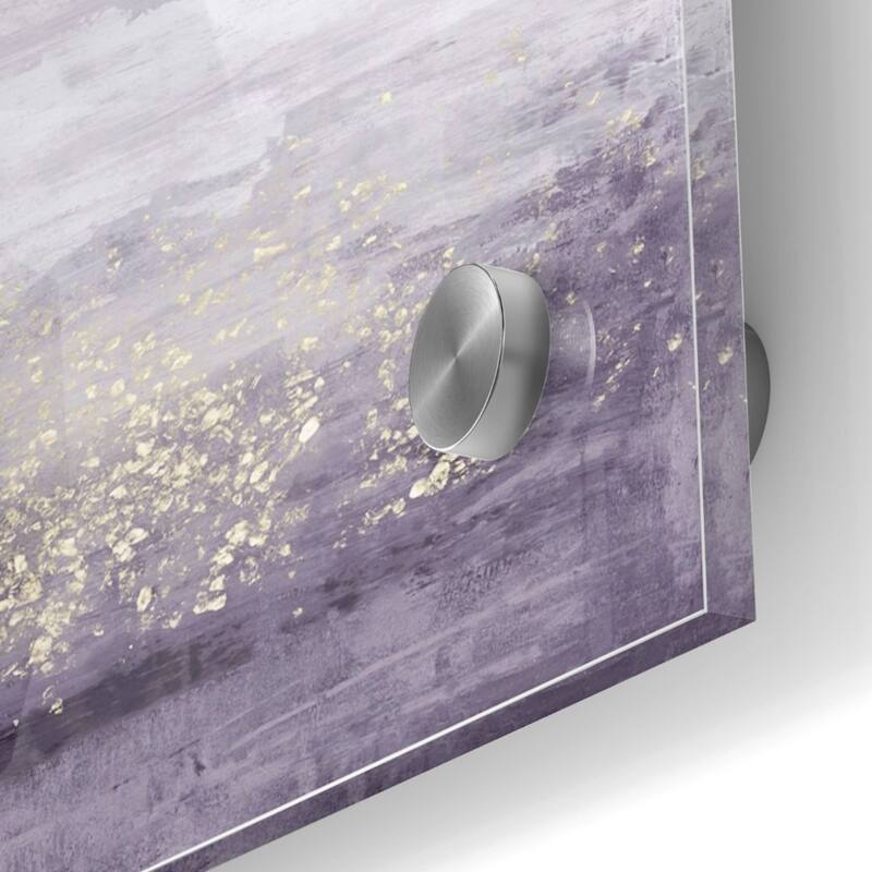 Epic Art 'Amethyst Glitter I' by Jennifer Goldberger Acrylic Glass Wall Art