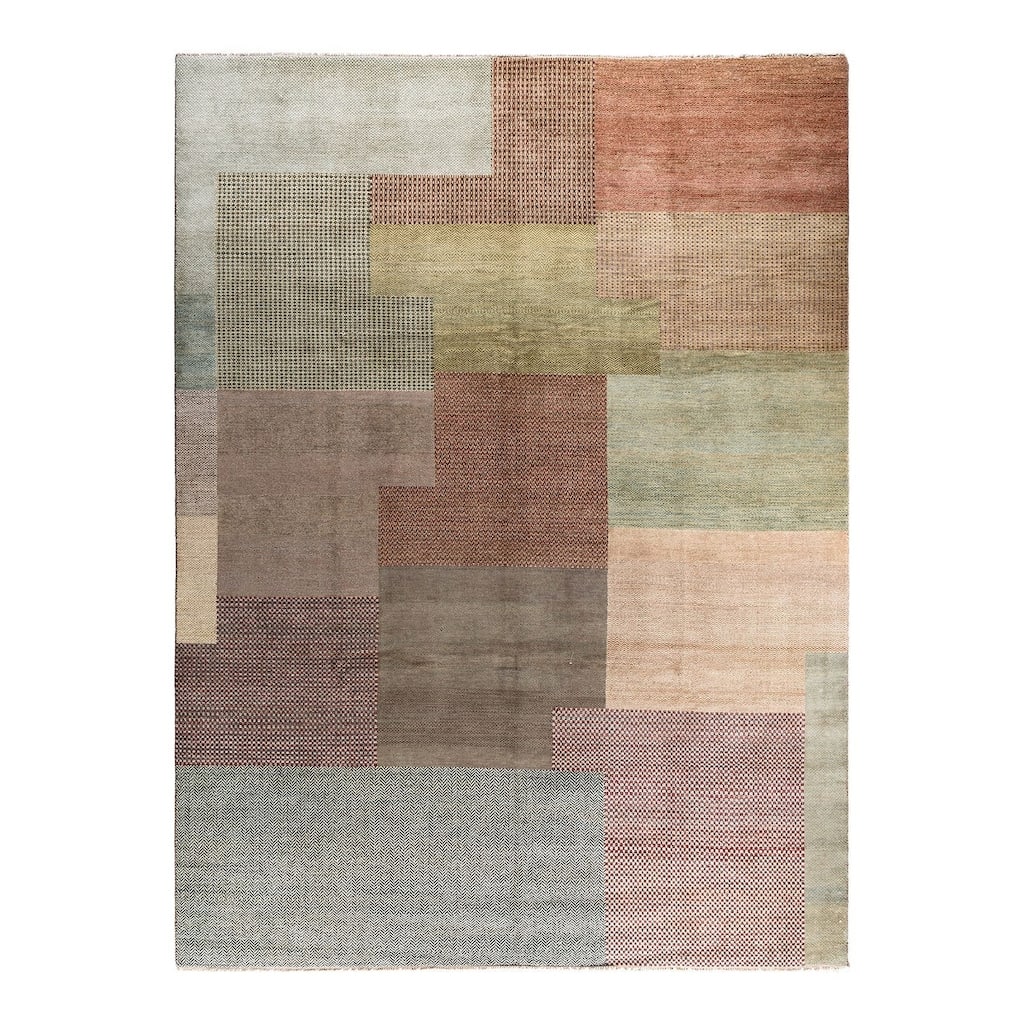 Gabbeh One-of-a-Kind Hand-Knotted Area Rug, Multicolor - 9' 1" x 12' 4"