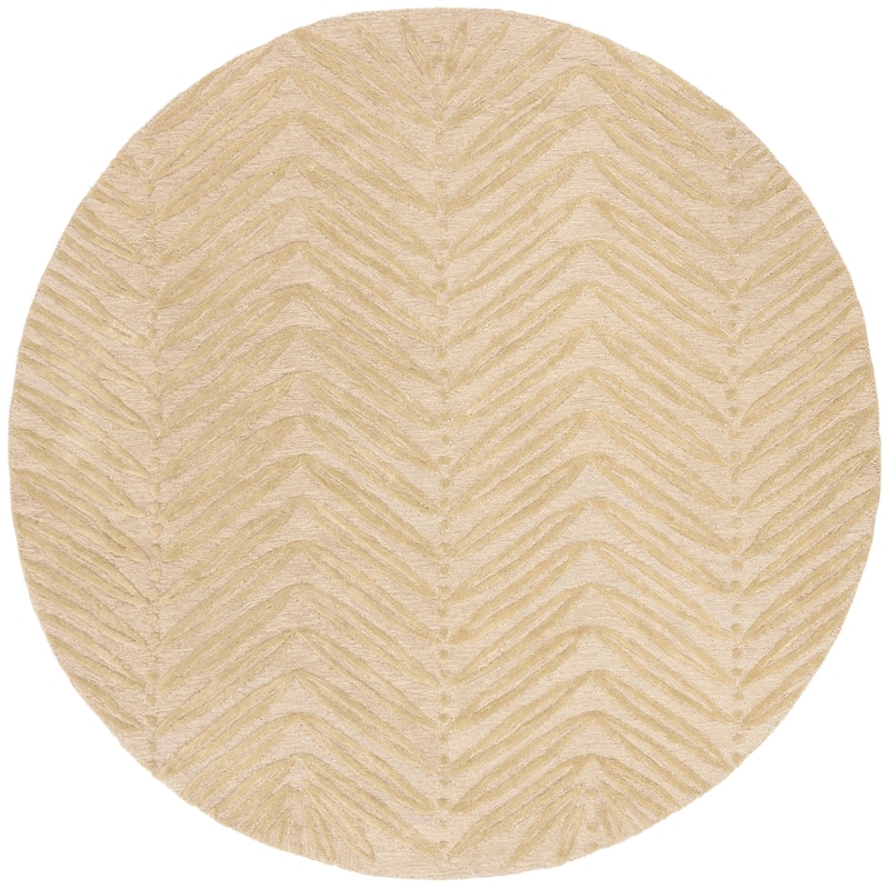 Martha Stewart by SAFAVIEH Chevron Leaves Wool/ Viscose Rug