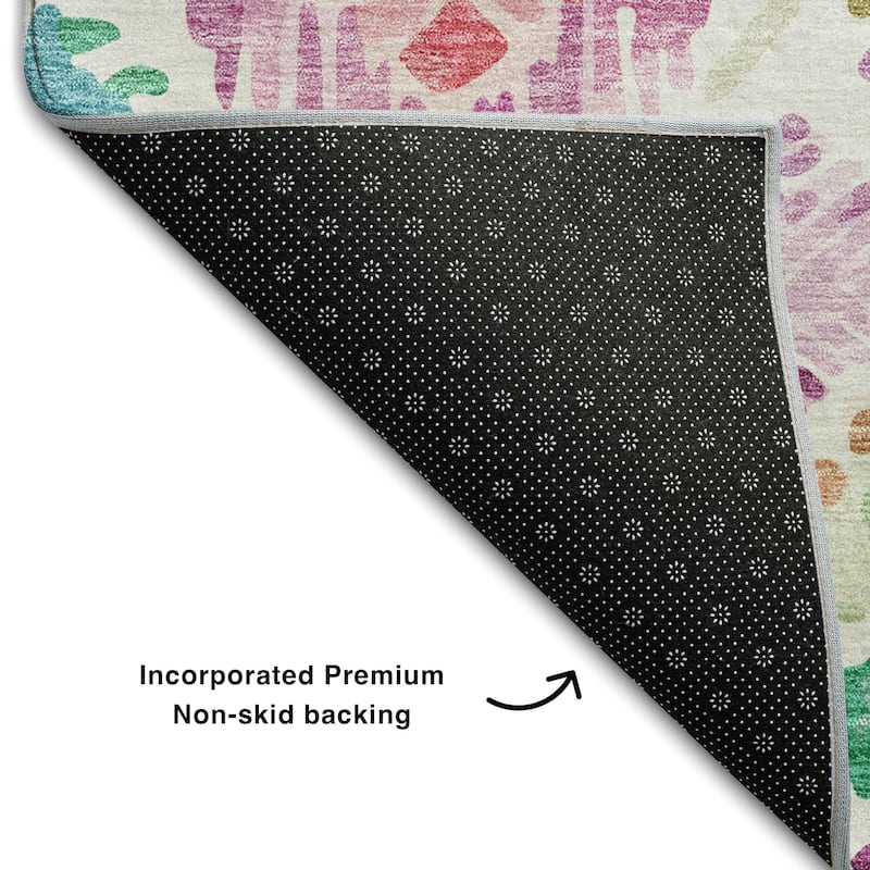 Premium Washable Super Soft Boho Watercolor Mayfield Rug