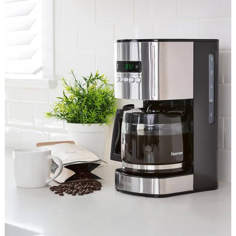 Kenmore Aroma Control Programmable 12-cup Coffee Maker, Stainless Steel - 8' x 11'