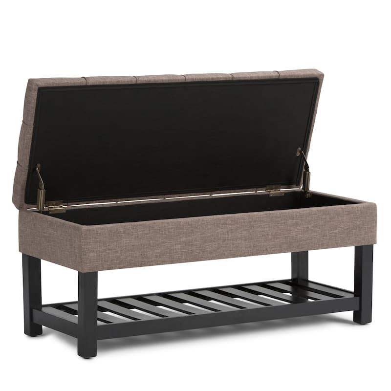 WYNDENHALL Wyatt 44 inch Wide Transitional Rectangle Ottoman Bench - 43"x 17"x 18.5"