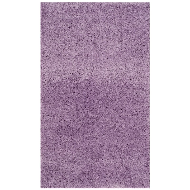 SAFAVIEH Laguna Shag Verdiana Solid Color 2-inch Thick Rug. - 2'3" x 4' - Lilac - Rectangle