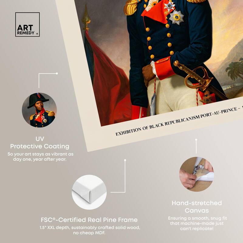 Toussant Louverture Canvas by Art Remedy, Gallery Wrapped