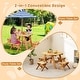 preview thumbnail 17 of 19, Costway Kids Wooden Table Set with Octagon Table 4 Stools & Removable - See Details