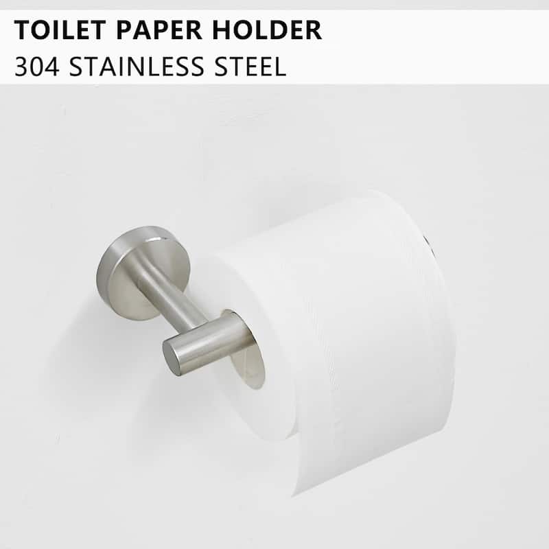 8 Piece Stainless Steel Bathroom Towel Rack Set Wall Mount - Brushed Nickel - 3.19"W×2"H