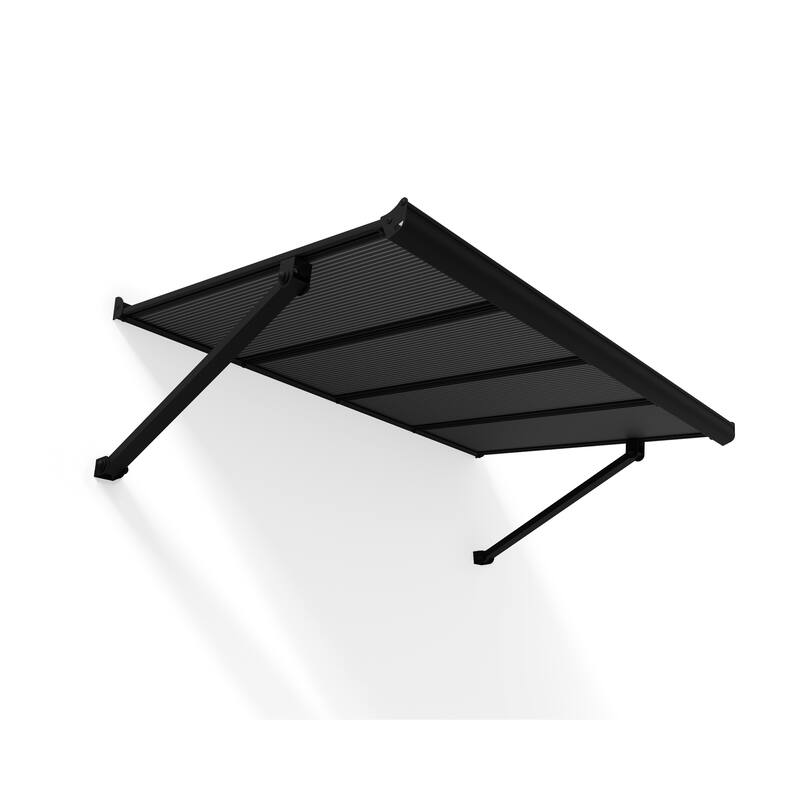 Canopia Augustine 3 ft. Black/Gray Door and Window Awning