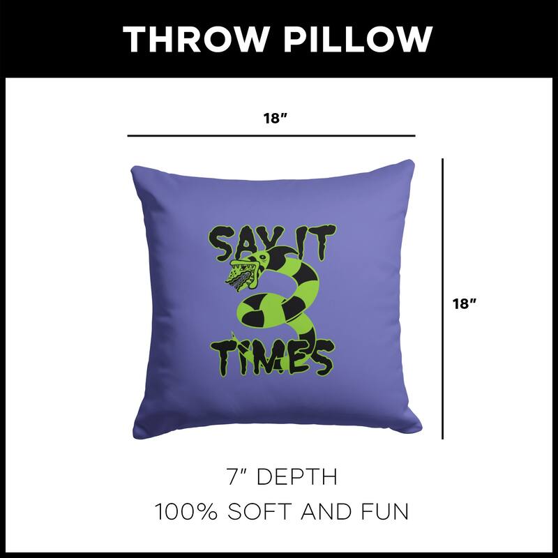 Warner Brothers Beetlejuice 18 Inch Throw Pillow